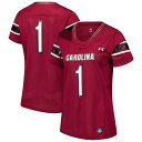 【送料無料】 アンダーアーマー レディース Tシャツ トップス Women's Under Armour #1 Garnet South Carolina Gamecocks Replica Football Jersey Scr Red