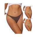 【送料無料】 アレグラ ケー レディース パンツ アンダーウェア 3 Packs Womens G-string Thongs Breathable Soft ...