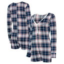 【送料無料】 アンブランデッド レディース ナイトウェア アンダーウェア Women's Concepts Sport Navy Atlanta Braves ...