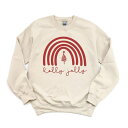 【送料無料】 Simply Sage Market レディース Tシャツ トップス Holly Jolly Rainbow Sweatshirt Dust(4)