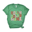 【送料無料】 Simply Sage Market レディース Tシャツ トップス Holly Jolly Mama Colorful Short Sleeve Graphic Tee Grass(4)