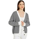 【送料無料】 アレグラ ケー レディース ニット・セーター アウター Women's Striped Cardigan Sweaters Open Front ...
