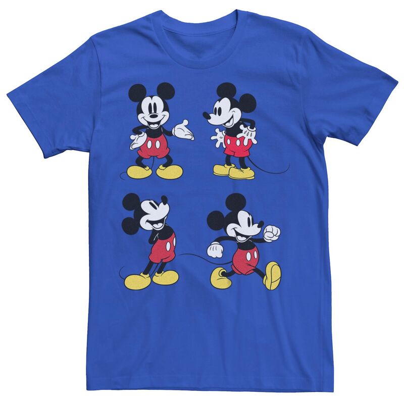 【送料無料】 ライセンス キャラクター メンズ Tシャツ トップス Men's Disney's Mickey Mouse Classic Happy Poses Tee Royal