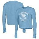 【送料無料】 チャンピオン レディース Tシャツ トップス Women's Champion Blue Kentucky Wildcats Boyfriend Cropped Long Sleeve T-Shirt Ken Blue(4)