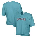 【送料無料】 チャンピオン レディース Tシャツ トップス Women's Champion Aqua Notre Dame Fighting Irish Vintage Wash Boxy Crop T-Shirt Ntd Turq A