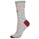 【送料無料】 メモイ レディース 靴下 アンダーウェア Leo Zodiac Sign Crew Socks Med Gray Heather(4)