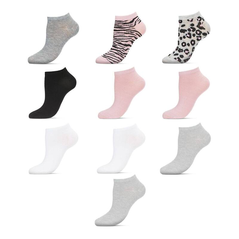 ̵ ⥤ ǥ   Leopard Low-cut Liner 10 Pack Gray Heather