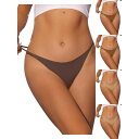 【送料無料】 アレグラ ケー レディース パンツ アンダーウェア 5 Packs Women's G-string Thongs Breathable Soft...