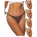 【送料無料】 アレグラ ケー レディース パンツ アンダーウェア 5 Packs Women's G-string Thongs Breathable Soft...