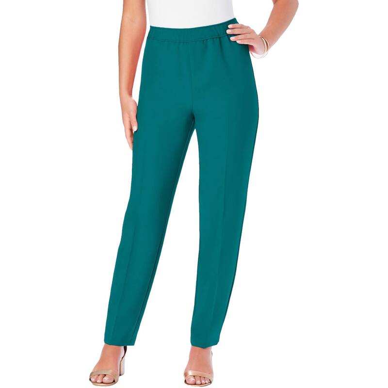 【送料無料】 ロアマンズ レディース カジュアルパンツ ボトムス Roaman's Women's Plus Size Classic Bend Over Pant Tropical Teal