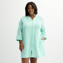 【送料無料】 クロフト&バロー レディース ナイトウェア アンダーウェア Plus Size Croft & Barrow Quilted Zip Short ...