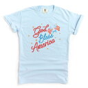 【送料無料】 Simply Sage Market レディース Tシャツ トップス Coquette God Bless America Garment Dyed Tees Chambray