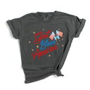【送料無料】 Simply Sage Market レディース Tシャツ トップス Coquette God Bless America Garment Dyed Tees Pepper