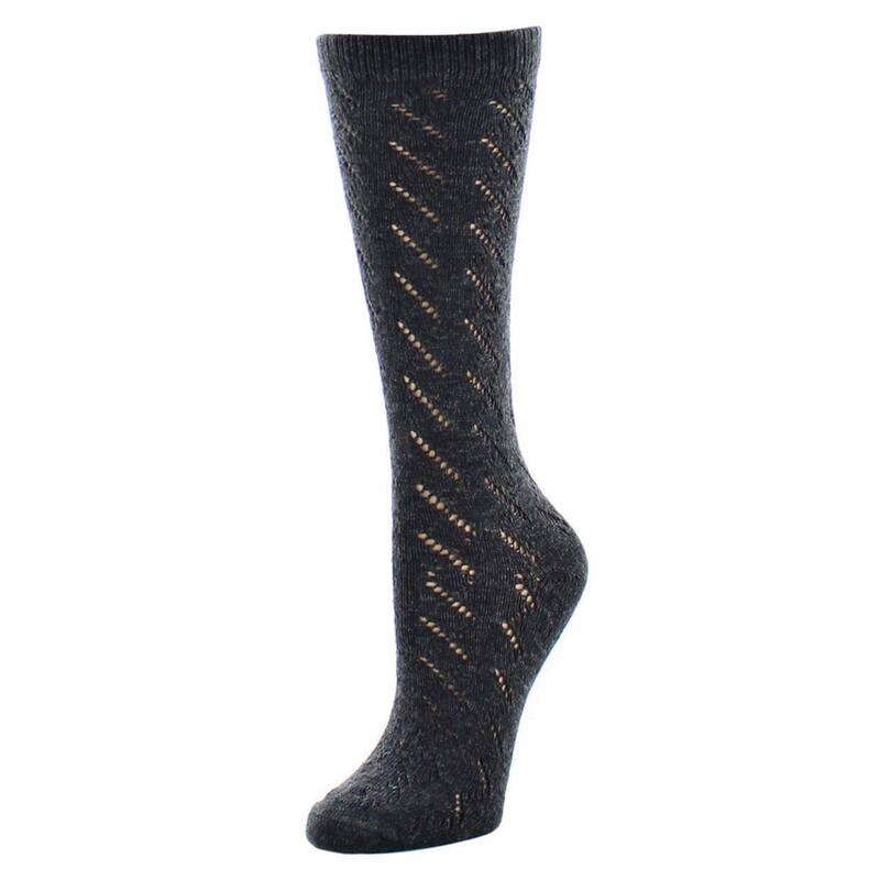 ̵ ʥȥ ǥ   Rumi Swirl Wool Blend Crew Sock Dark Gray ...