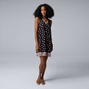 【送料無料】 ヴェラウォン レディース ナイトウェア アンダーウェア Women's Simply Vera Vera Wang Chemise Black Hearts(4)