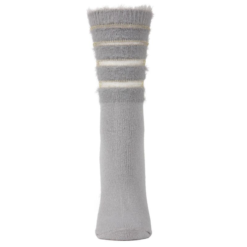 ̵ ⥤ ǥ   Women's Luxe Shimmer Striped Plush Fuzzy C...