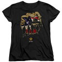【送料無料】 ライセンス キャラクター レディース Tシャツ トップス U.s. Army Duty Honor Country Short Sleeve Womens Tee Black(4)
