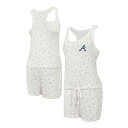 【送料無料】 アンブランデッド レディース ナイトウェア アンダーウェア Women's Concepts Sport Cream Atlanta Braves...