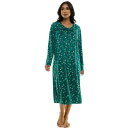 【送料無料】 クロフト&バロー レディース ナイトウェア アンダーウェア Petite Croft & Barrow Velour Sleepshirt Far...