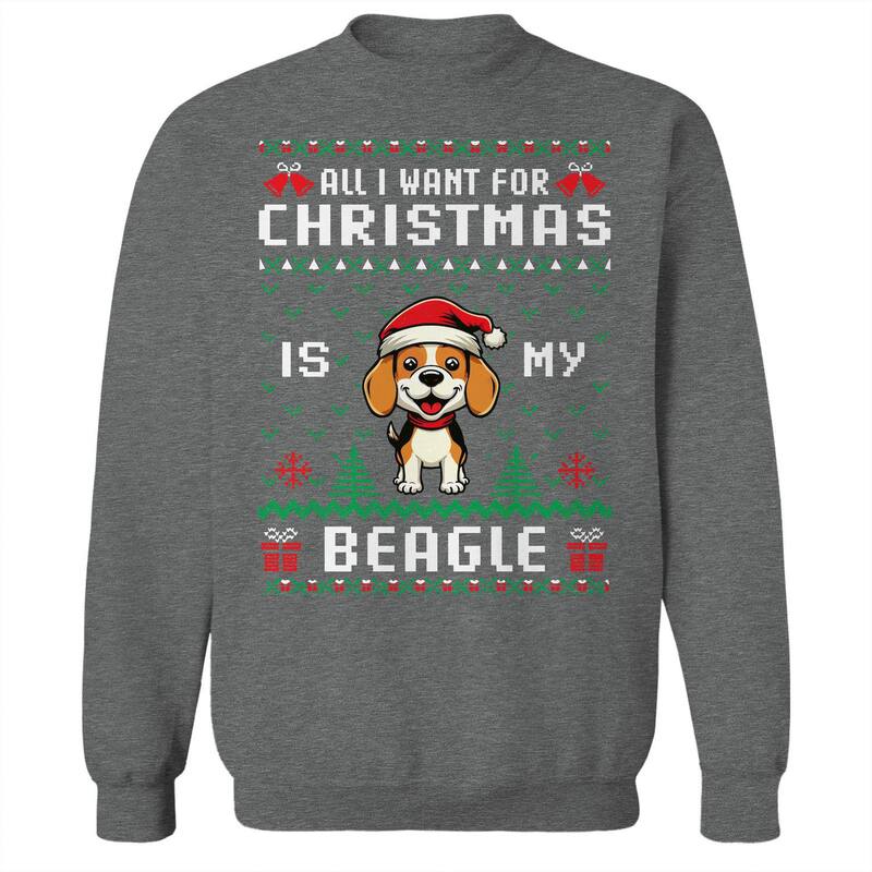 楽天ReVida 楽天市場店【送料無料】 ライセンス キャラクター メンズ Tシャツ トップス Men's Ugly Christmas Sweater Beagle Graphic Sweatshirt Graphite Heather