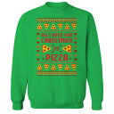 【送料無料】 ライセンス キャラクター メンズ Tシャツ トップス Men's Ugly Christmas Sweater Pizza Graphic Sweatshirt Irish Green(4)