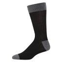 【送料無料】 メモイ メンズ 靴下 アンダーウェア Men's Rib Knit Luxuriously Soft Cashmere Crew Sock Bla...