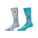 【送料無料】 メモイ メンズ 靴下 アンダーウェア Men's 2 Pair Pack Novelty Socks Denim Heather