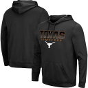 【送料無料】 コロシアム メンズ Tシャツ トップス Men's Colosseum Black Texas Longhorns Blackout 3.0 Pullover Hoodie Tex Black