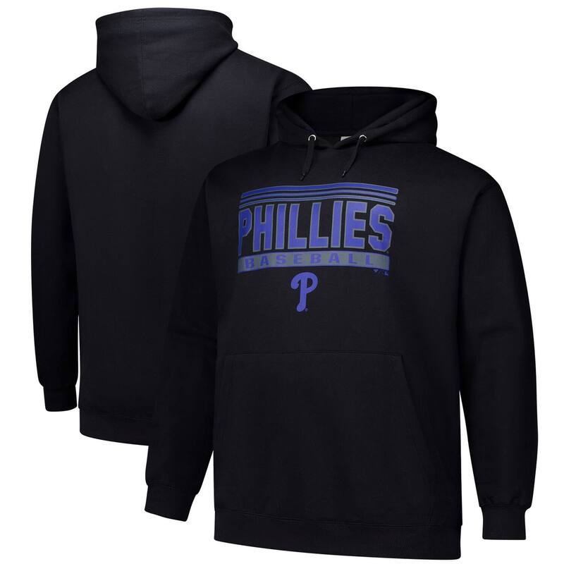 ̵ ץե  T ȥåץ Men's Black Philadelphia Phillies Stack Fl...