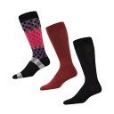 【送料無料】 メモイ メンズ 靴下 アンダーウェア Polka Dash Cotton Blend Crew Sock 3 Pack Black Chili