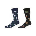 【送料無料】 メモイ メンズ 靴下 アンダーウェア Men's 2 Pair Sports Assortment Black Navy