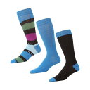 【送料無料】 メモイ メンズ 靴下 アンダーウェア Paint Block Cotton Blend Crew Sock 3 Pack Brown Deep W...