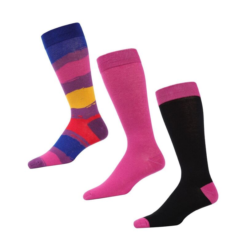 ̵ ⥤    Paint Block Cotton Blend Crew Sock 3 Pack Gr...
