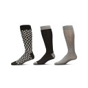【送料無料】 メモイ メンズ 靴下 アンダーウェア Kaleidotones Cotton Blend Crew Sock 3 Pack Black