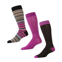 【送料無料】 メモイ メンズ 靴下 アンダーウェア Striptrast Cotton Blend Crew Sock 3 Pack Black Fuchsia