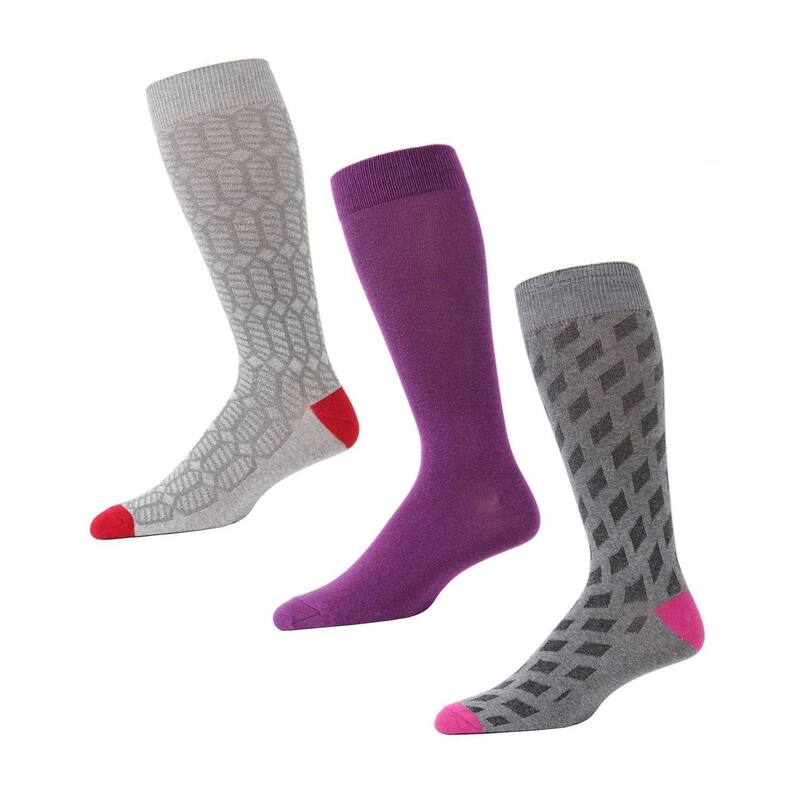 ̵ ⥤    Men's Diamond Links Cotton Blend Crew Sock 3...