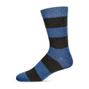 【送料無料】 メモイ メンズ 靴下 アンダーウェア Men's Striped Luxuriously Soft Cashmere Blend Crew Soc...