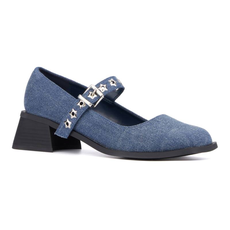 ReVida ŷԾŹ㤨̵֡ ӥߥ顼 ǥ ѥץ 塼 Olivia Miller Asteroid Women's Star Accented Maryjane Block Heels DenimפβǤʤ12,480ߤˤʤޤ