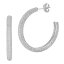 silver big hoop earringsの画像