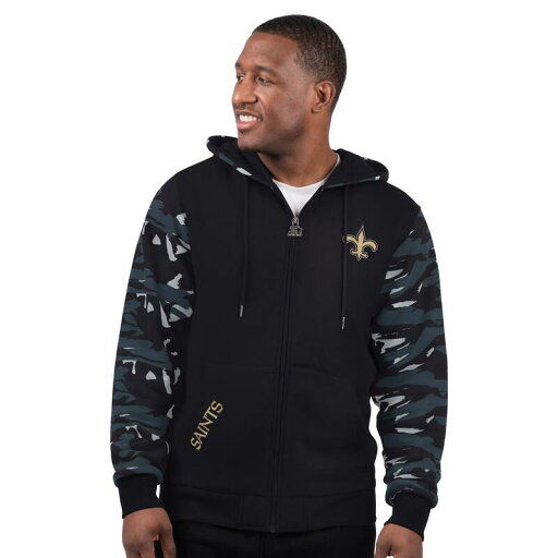 【送料無料】 スターター メンズ Tシャツ トップス Men's Starter Black New Orleans Saints Thursday Night Gridiron Full-Zip Hoodie Snt Black 【送料無料】 スターター メンズ Tシャツ トップス Men's Starter Black New Orleans Saints Thursday Night Gridiron Full-Zip Hoodie Snt Black