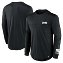 【送料無料】 ファナティクス メンズ Tシャツ トップス Men's Fanatics Black New York Giants Blackout Long Sleeve T-Shirt Gia Black