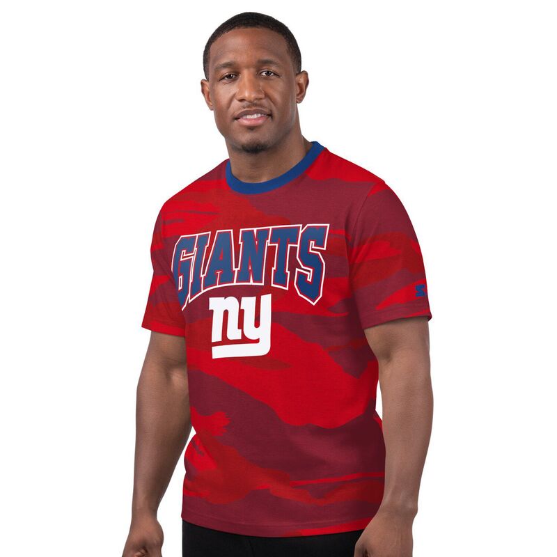 【送料無料】 スターター メンズ Tシャツ トップス Men's Starter Red New York Giants Thursday Night Gridiron T-Shirt Gia Red