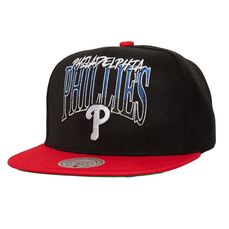【送料無料】 ミッチェル&ネス メンズ 帽子 アクセサリー Men's Mitchell & Ness Black Philadelphia Phillies Rise Up Snapback Hat Phl Black