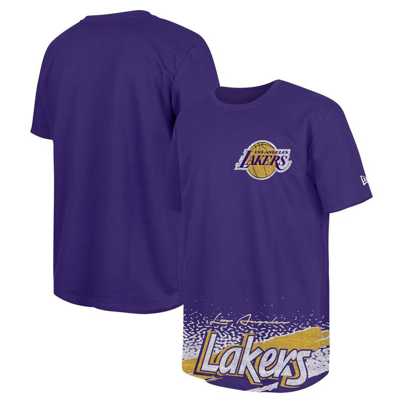 ̵ ˥塼  T ȥåץ Men's New Era Purple Los Angeles Lakers Spo...