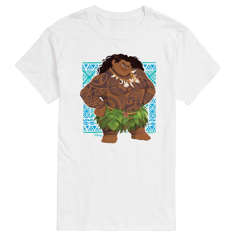【送料無料】 ディズニー メンズ Tシャツ トップス Disney's Moana 2 Big & Tall Maui Portrait Tribal Graphic Tee White
