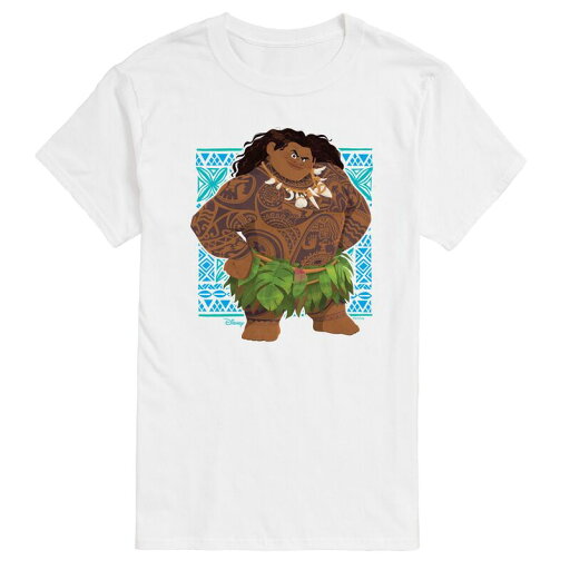 【送料無料】 ディズニー メンズ Tシャツ トップス Disney's Moana 2 Men's Maui Portrait Tribal Graphic Tee White 【送料無料】 ディズニー メンズ Tシャツ トップス Disney's Moana 2 Men's Maui Portrait Tribal Graphic Tee White