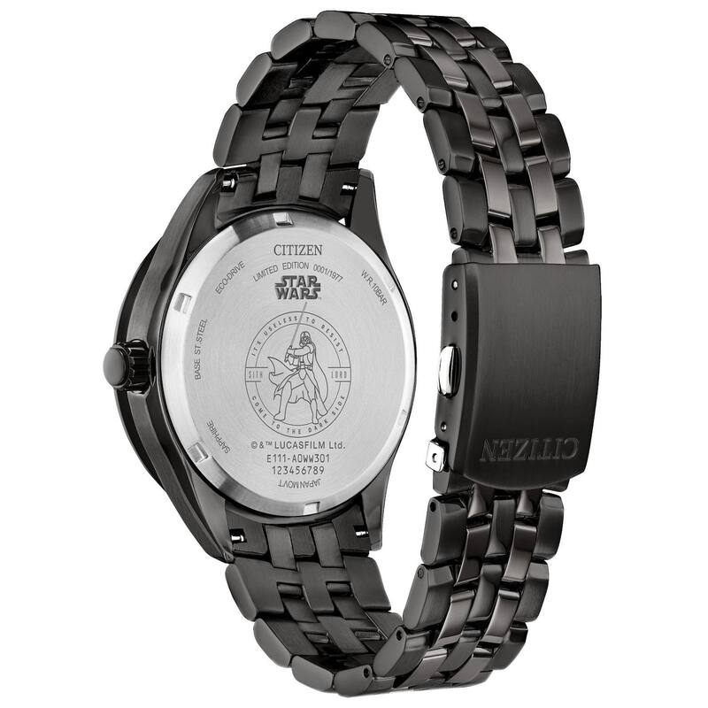 【送料無料】 シチズン メンズ 腕時計 アクセサリー Citizen Men's Eco-Drive Star Wars Darth Vader Returns Black IP Stainless Steel Watch & Pin Box Set - BM7255-61W Black