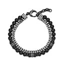 【送料無料】 リンクス メンズ ブレスレット・バングル・アンクレット アクセサリー Men's LYNX Stainless Steel Chain and B...