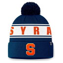 【送料無料】 トップオブザワールド メンズ 帽子 アクセサリー Men's Top of the World Navy Syracuse Orange Slash Cuffed Knit Hat with Pom Syr Navy(4)