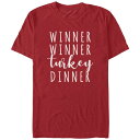 【送料無料】 アンブランデッド メンズ Tシャツ トップス Men's Winner Winner Turkey Dinner Graphic Tee Cardinal(4)